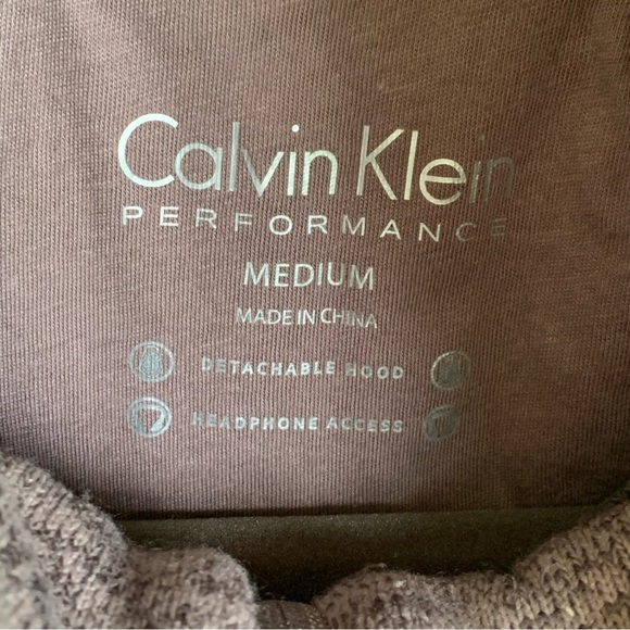 Calvin Klein Performance Zip Hooded Jacket Coat Size Medium - Picture 3 of 4